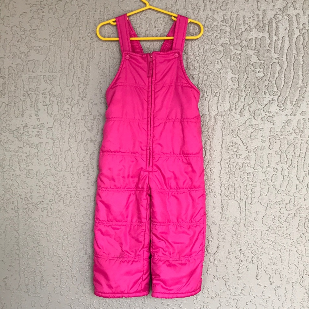 Old Navy, pink, snow ski, bib coveralls.  Size 3T
